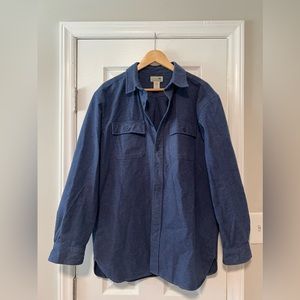 L.L. Bean Men’s Button Down Blue Flannel